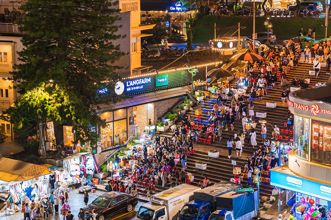 A corner of Dalat night market