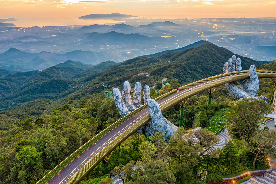 Golden Bridge in one of the best places to stay in Vietnam