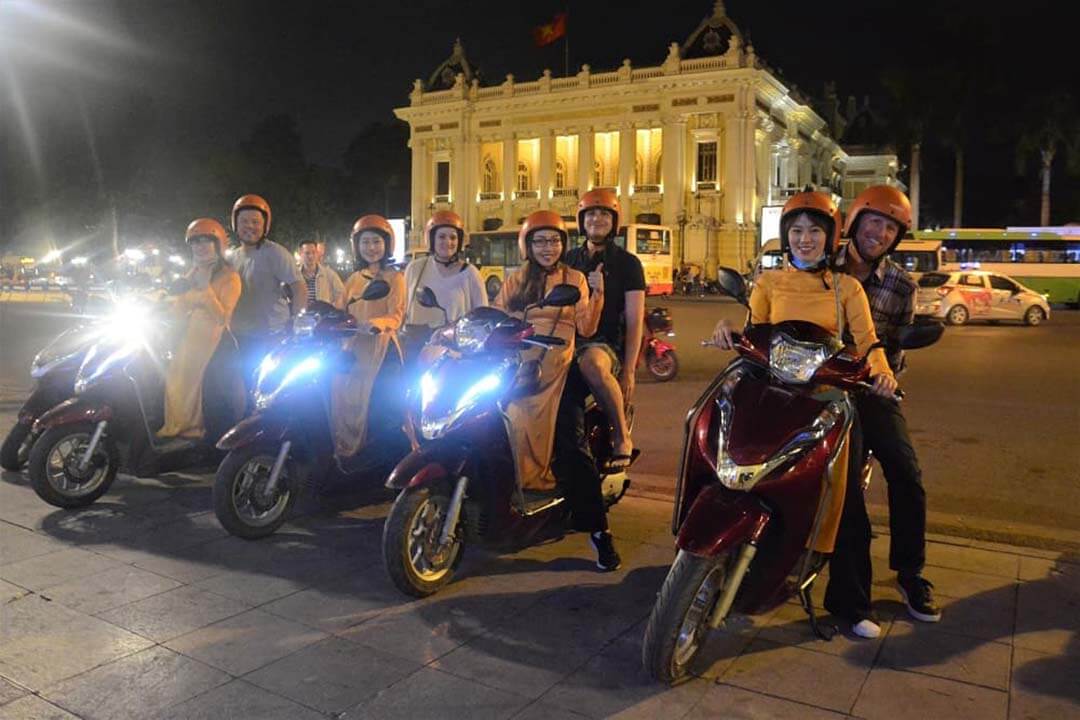 Hanoi City Street Food Night Tour By Motorscooter