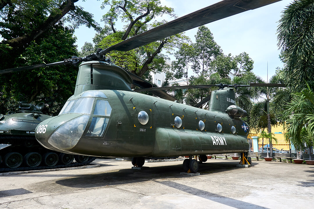 Military venhicles in the outdoor exhibition