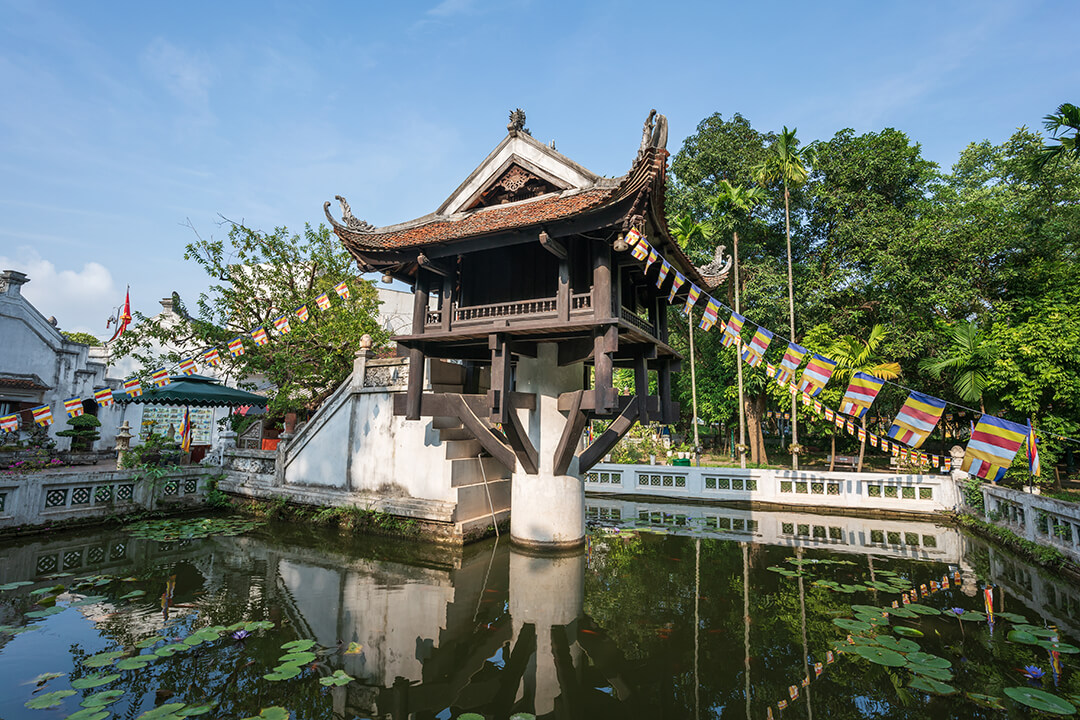 One pillar pagoda