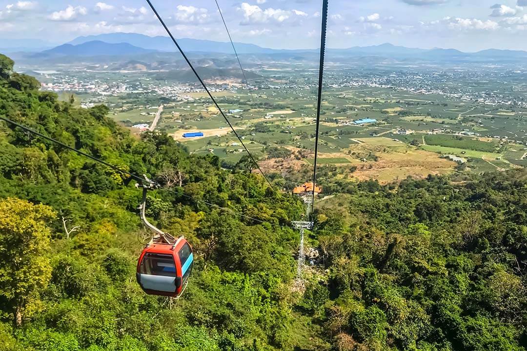 Carble car in Ta Cu mountain