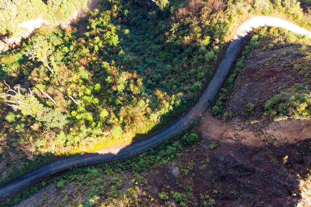 A pass near Phu Xai Lai Leng seen from above