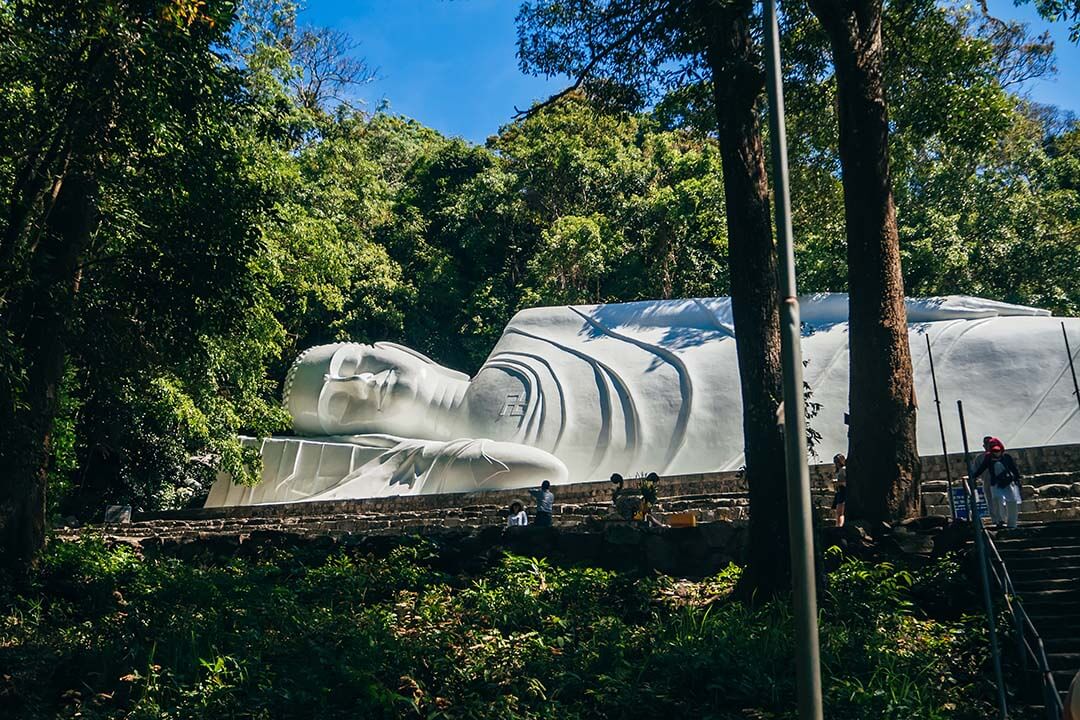 Reclining Buddha Statue in Ta Cu Mountain