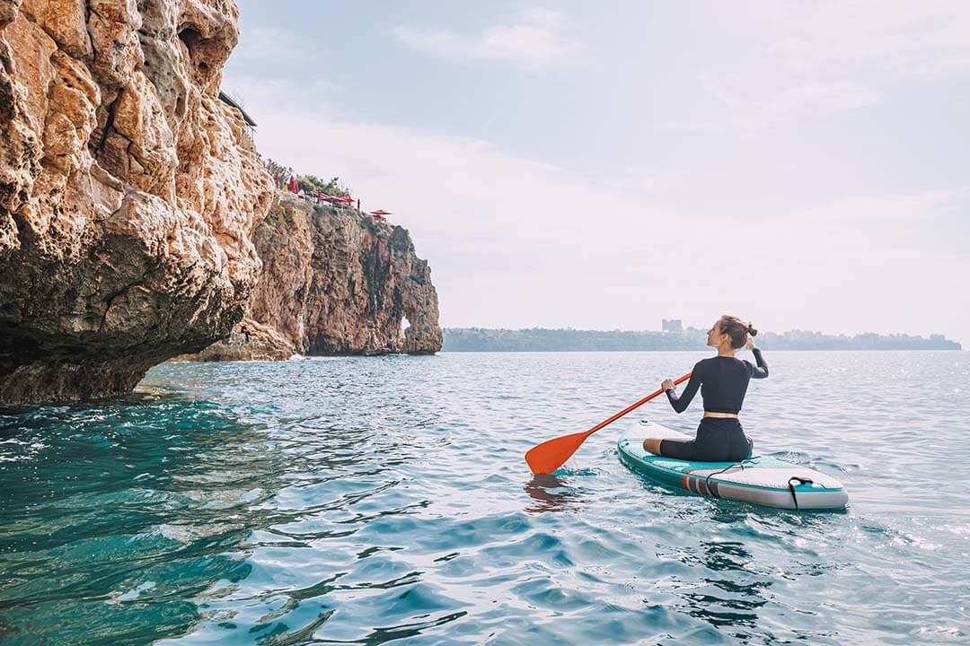 Stand-up paddleboarding on Bai Xep Beach