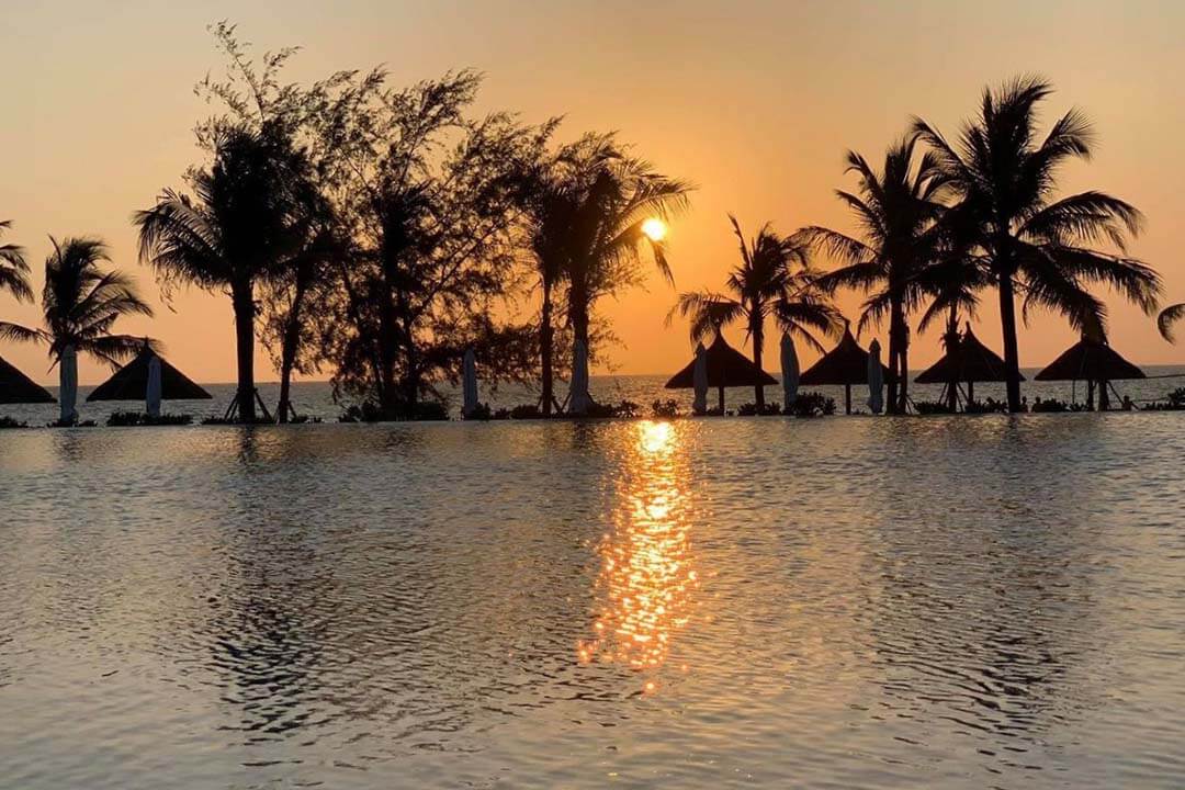 Sunset on Cua Lo Beach