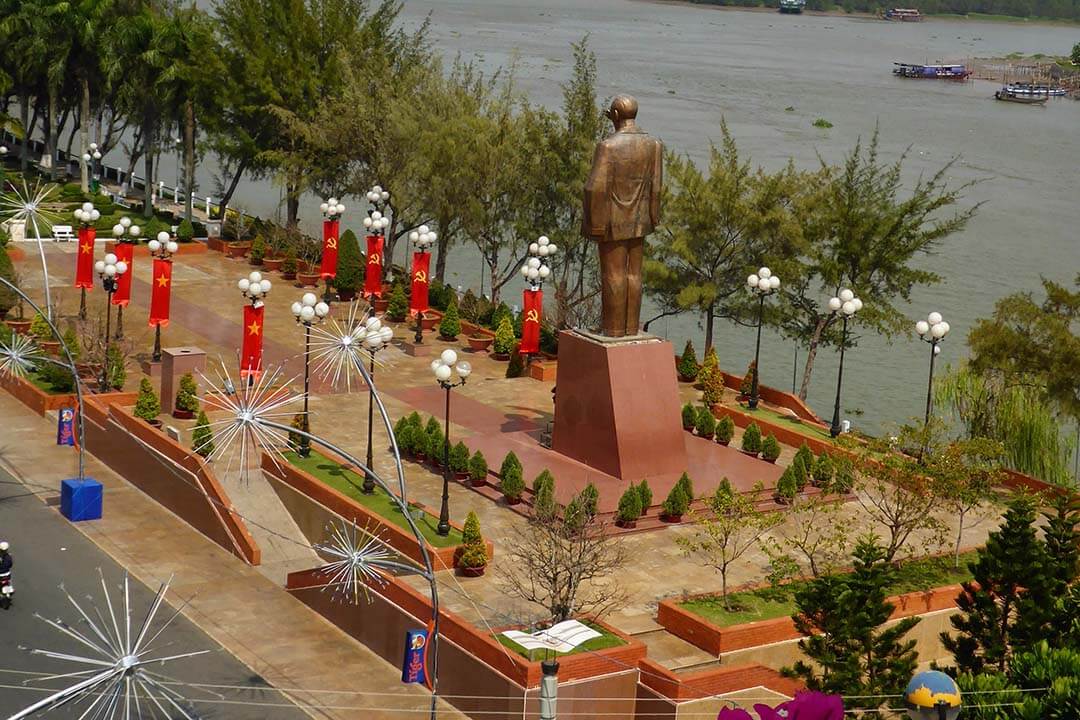 The overview seen from above of Ninh Kieu Park