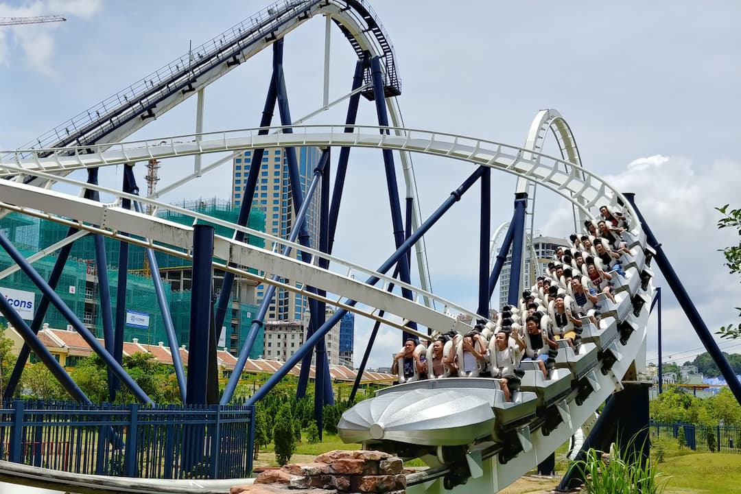 Try roller coaster in Typhoon Waterpark