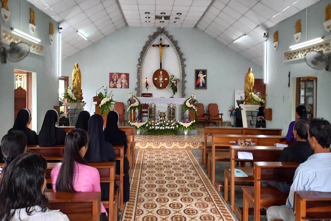 Inside Xom Lang Church