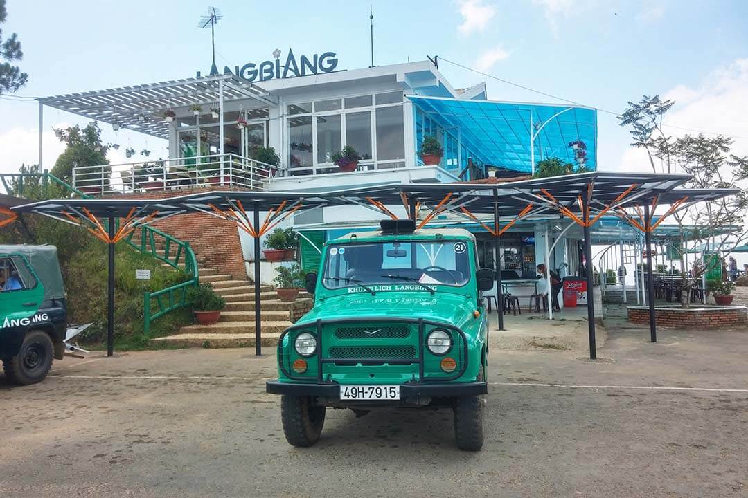 Blue Jeep for taking tourist to the top of LangBiang