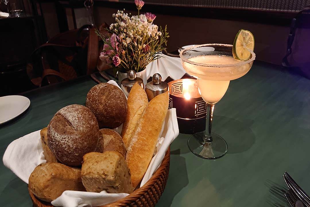 Breads and cocktails at La Table Hanoia Restaurant