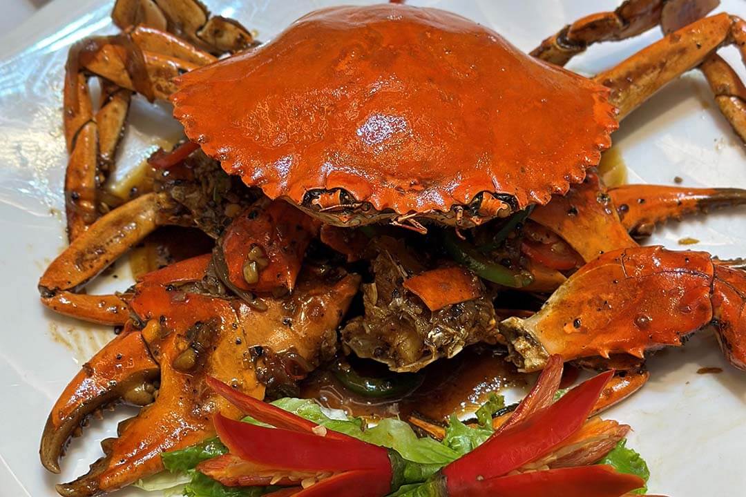 Crab with tamarind sauce