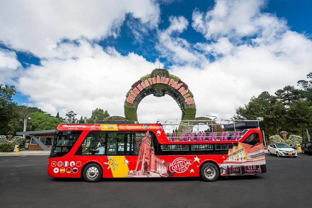 Dalat city bus - one of top ways to getting around Dalat