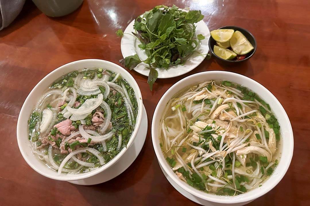 Pho Ga and Pho Bo in Hong Hoai Restaurant