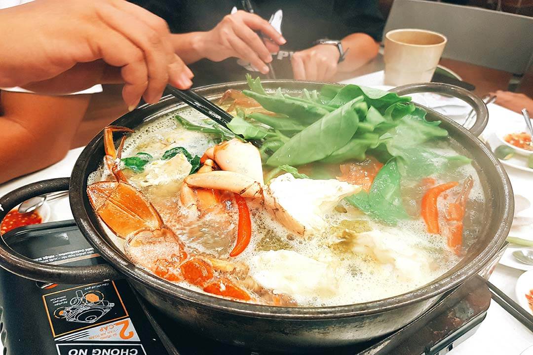 Sea crab hotpot