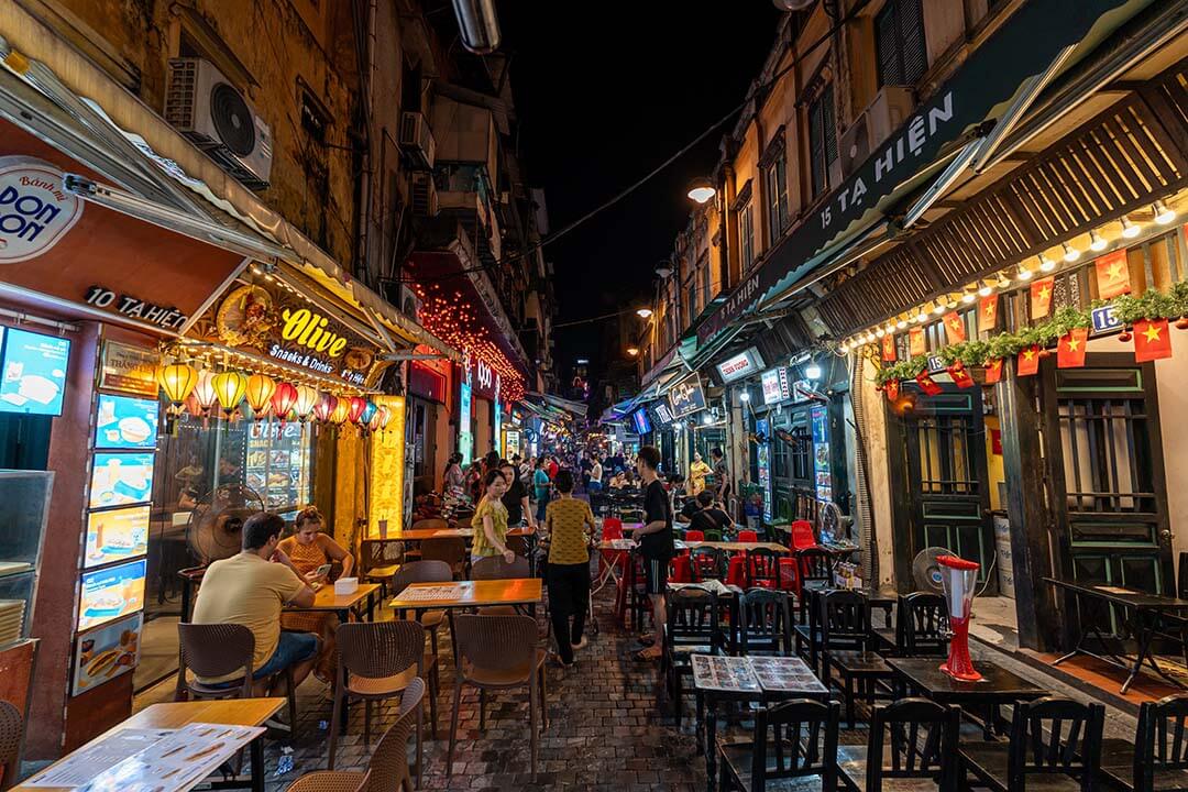 Ta Hien Beer Street - Hanoi Old Quarter nightlife