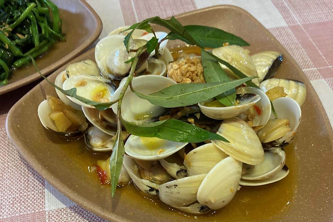 Thai style steamed clams