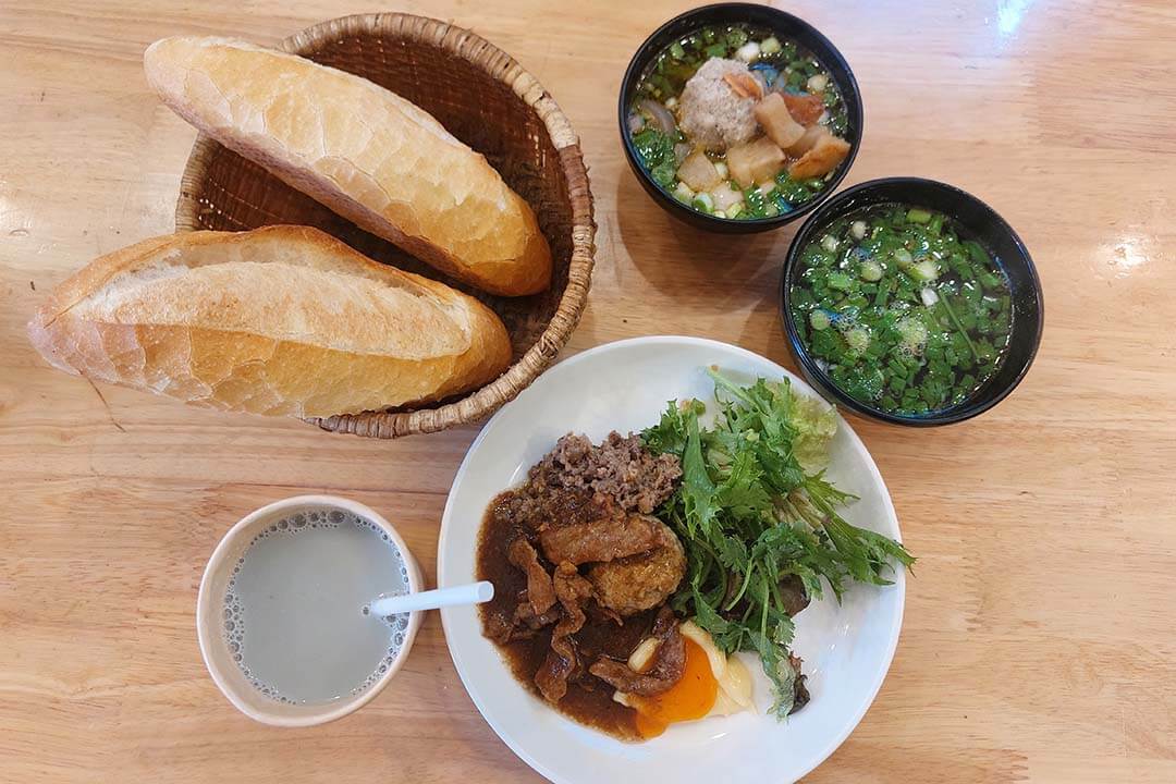 Banh Mi Xiu Mai (Meat Ball Bread) is one of the TOP foods in Dalat