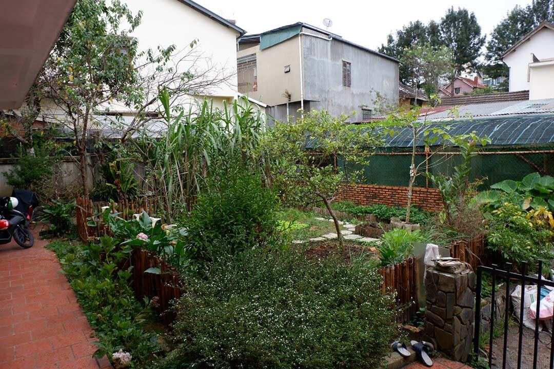 Garden behind The Dalat 1893 Homestay