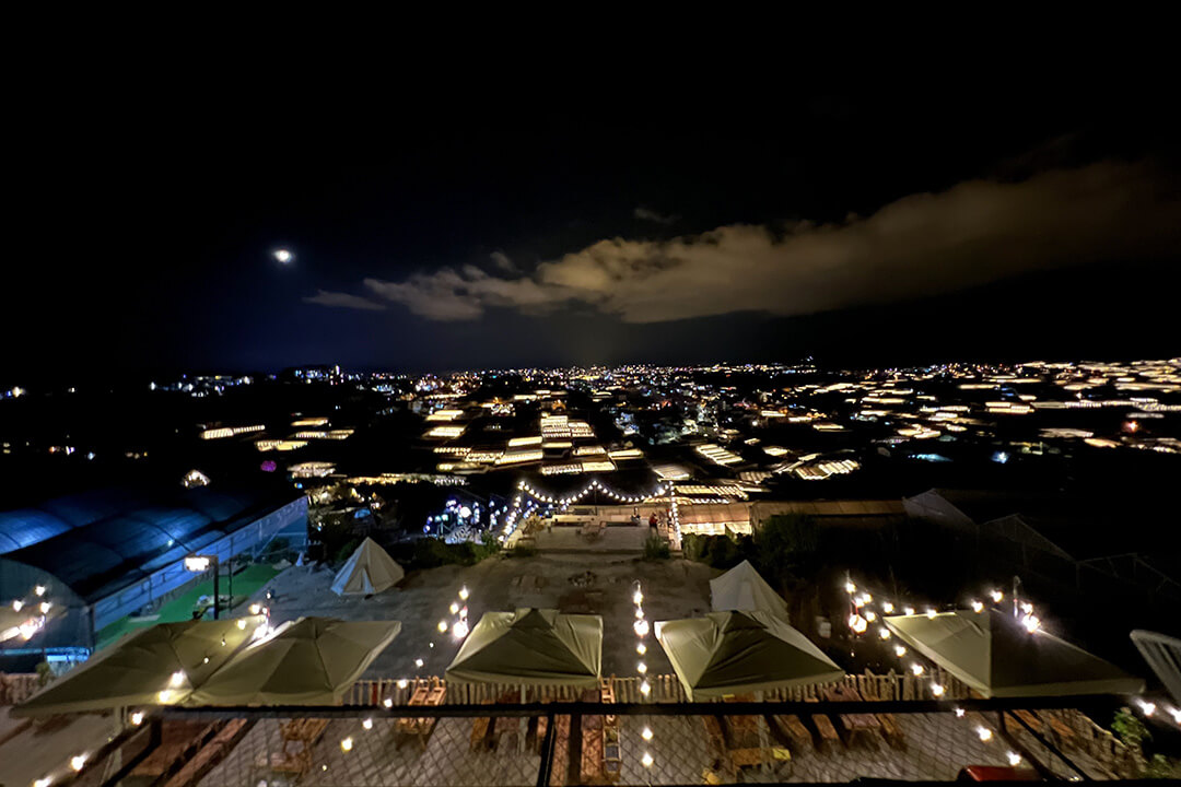 Thai Phien flower village at night